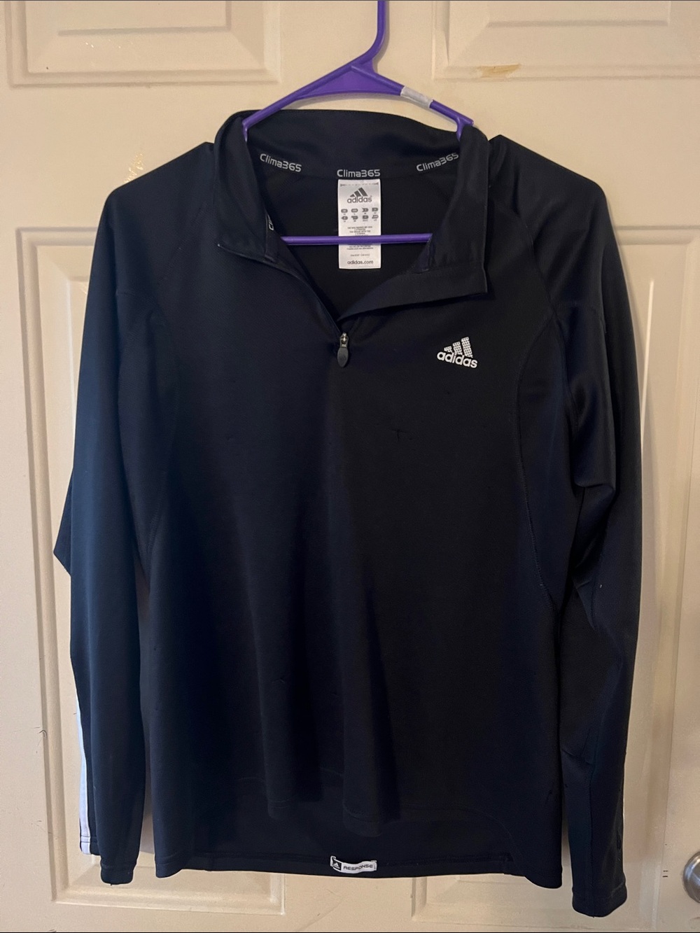 adidas Black Men’s Lightweight Clima365 Half-Zip Pullover